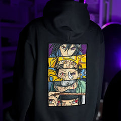 Embrotech Anime Man Style embroidered hoodies.