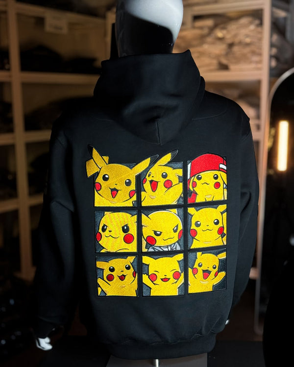 Embrotech Pokemon Style embroidered hoodies.