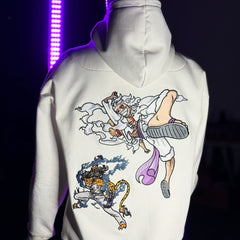 Embrotech Anime White Man Style embroidered hoodies.