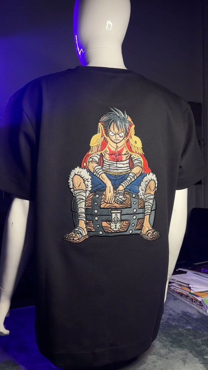 Embrotech Anime Angry Style embroidered T-SHIRT.