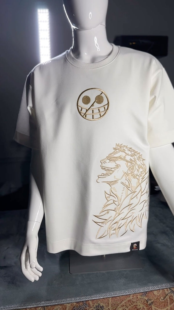 Embrotech Anime White Man Style embroidered T-SHIRT.