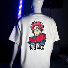 Embrotech Anime Red Man Style embroidered T-SHIRT.