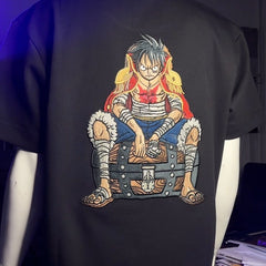 Embrotech Anime Angry Style embroidered T-SHIRT.
