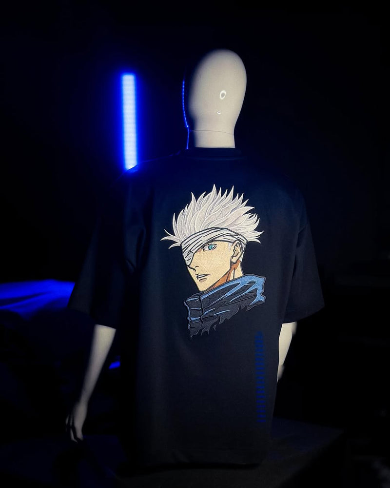 Embrotech Anime Black Man embroidered T-SHIRT.