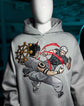 Embrotech Anime gray Style embroidered hoodies.
