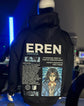 Embrotech Anime EREN Style embroidered hoodies.