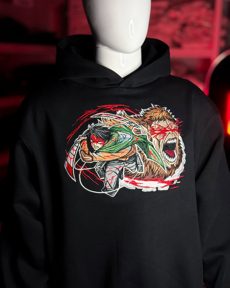 Embrotech Anime Dragon Style embroidered hoodies.