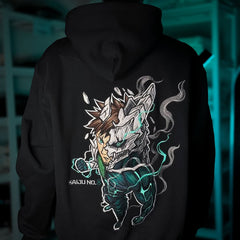Embrotech Anime Kaiju Style embroidered hoodies.
