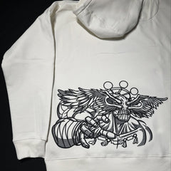 Embrotech Anime White Rock Style embroidered hoodies.